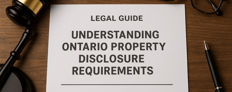 Legal Guide: Understanding Ontario Property Disclosure Requirements